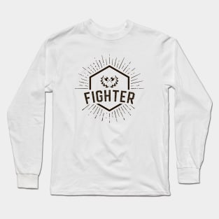 Fighter Player Class - Fighters Dungeons Crawler and Dragons Slayer Tabletop RPG Addict Long Sleeve T-Shirt